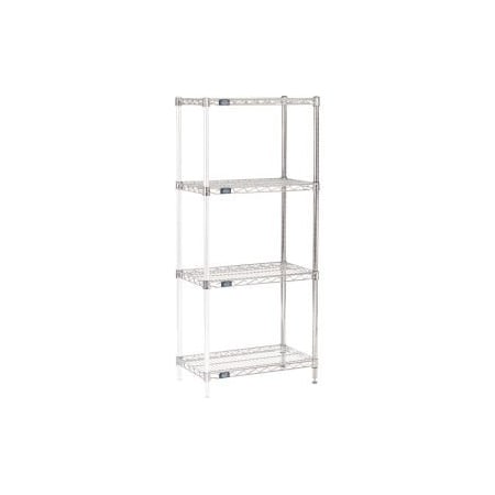 Global Equipment Nexel    Chrome Wire Shelving Add-On - 30"W x 14"D x 54"H A14305C